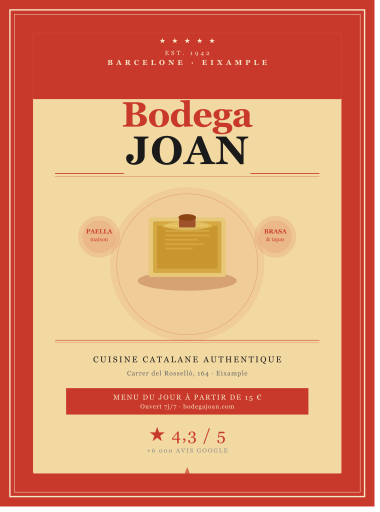 Bodega Joan, restaurant catalan authentique depuis 1942 à l'Eixample de Barcelone – idéal pour manger pas cher à Barcelone avec un budget limité