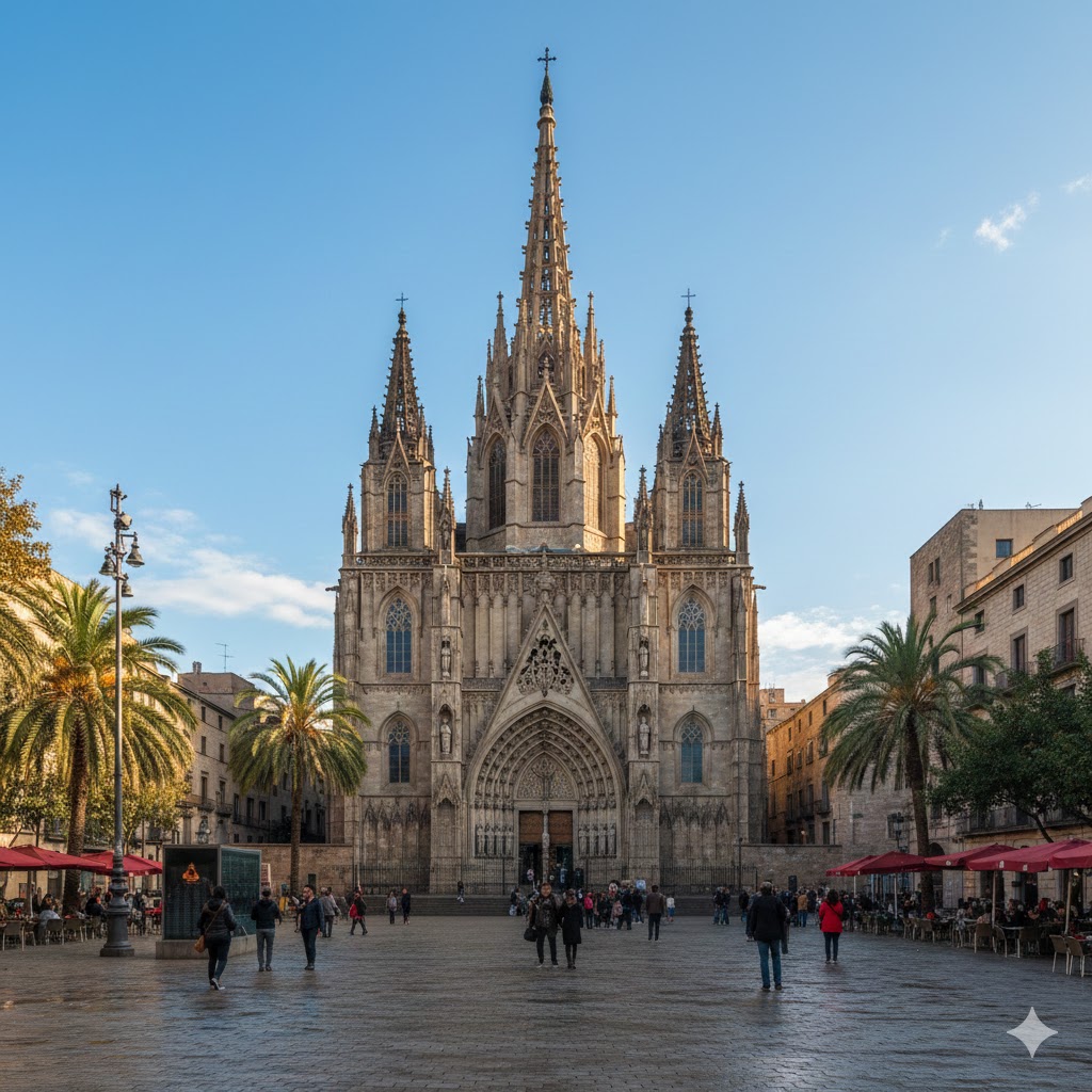 Cathédrale Sainte Croix à visiter pendants les horaires gratuits à Barcelone